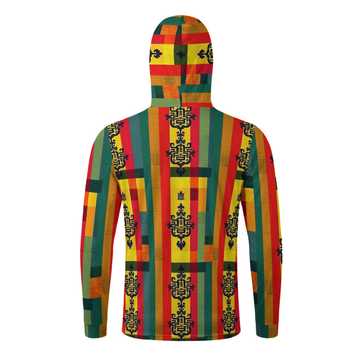 Hoodie with Face Cover and Thumb Holes Juneteenth Collection