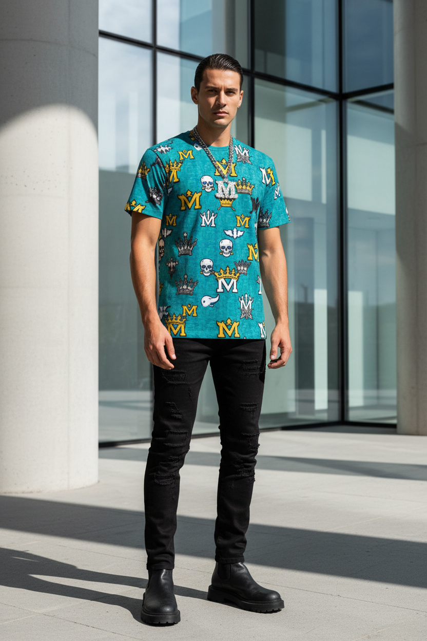 MUNSIEUR All-Over Print Men's Tee New Arrivals