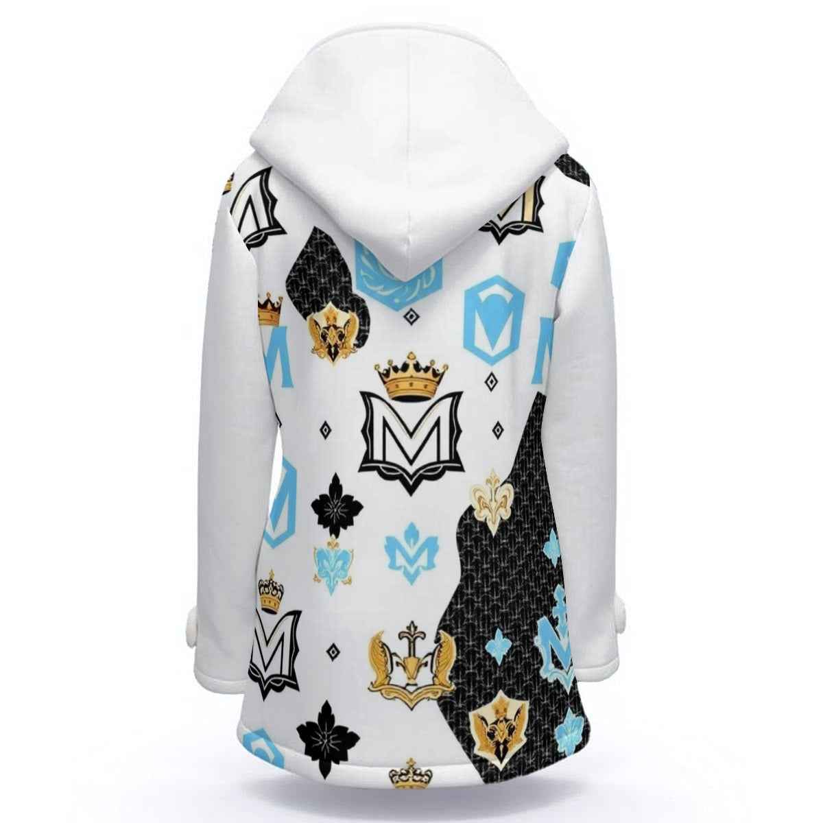 Women's Jacket MUNSIEUR All-Over Print Women's Double-Breasted Winter Parka With Fleece