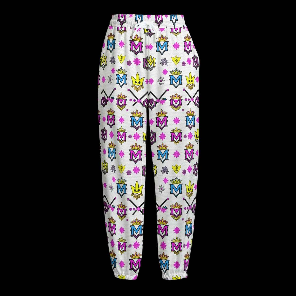 Women's Pants MUNSIEUR All-Over Print Knitted Fleece "Bubble Gums"
