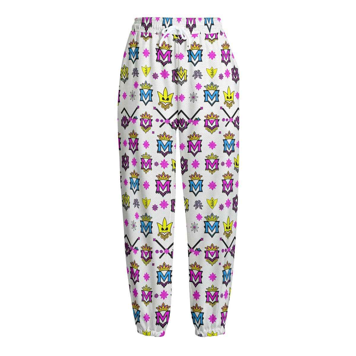 Women's Pants MUNSIEUR All-Over Print Knitted Fleece "Bubble Gums"
