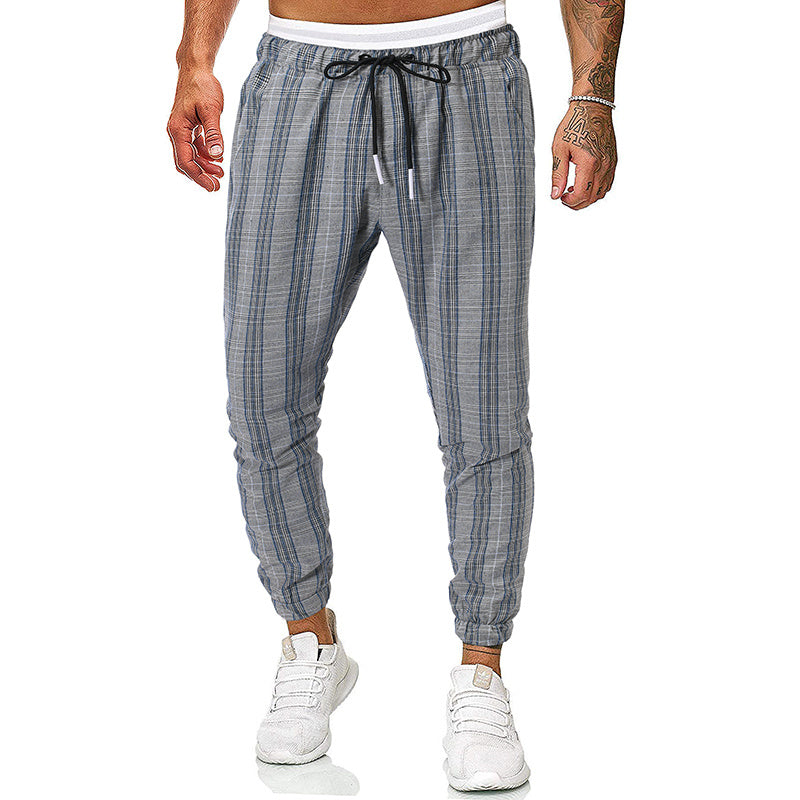Men's Fashion Checkered Casual Style Joggers