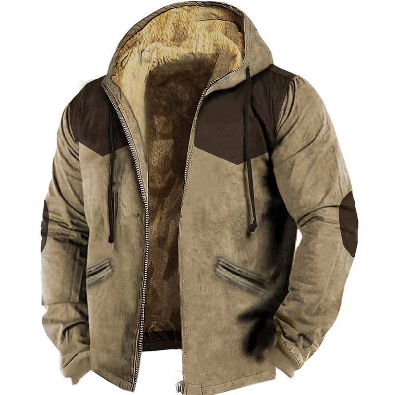 3D Printed Hood Lining Cotton-padded Coat