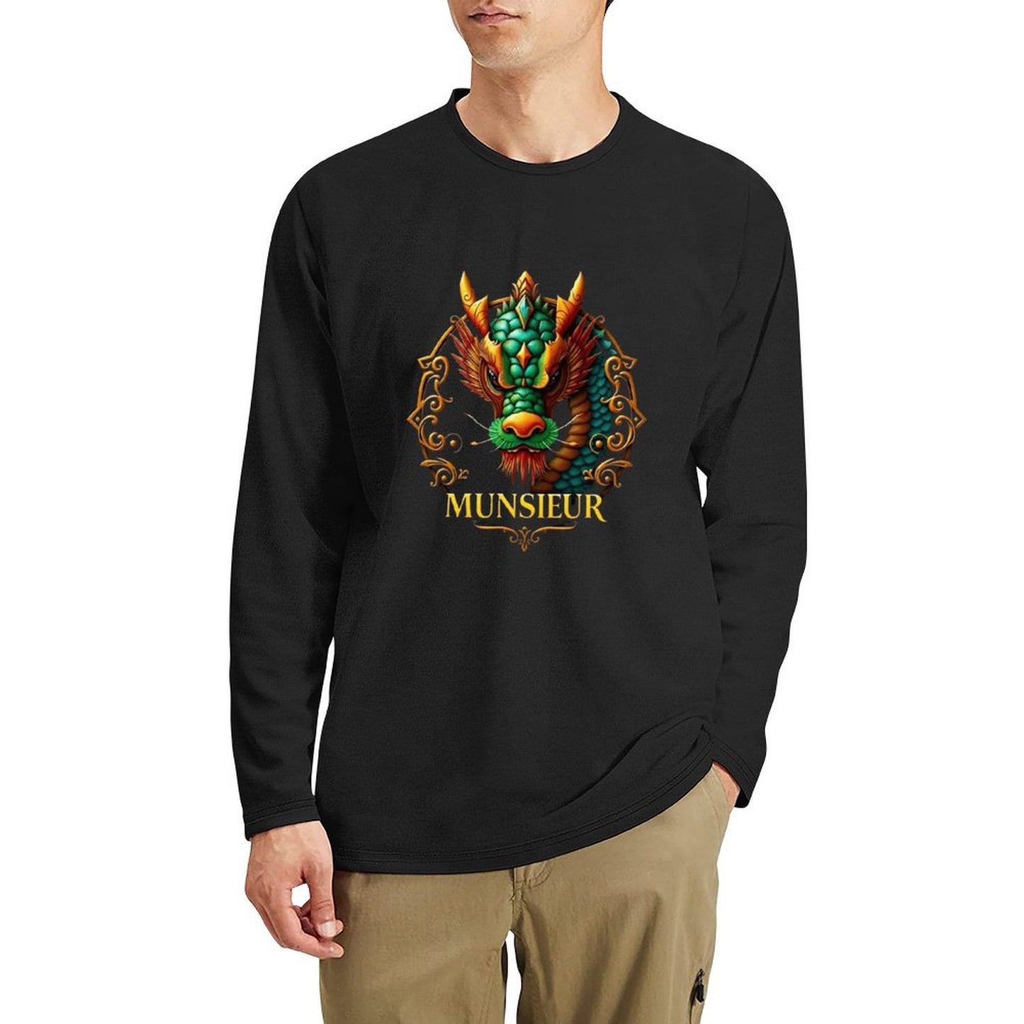 Munsieur Long Sleeve Tee for Men: Understated Elegance, Maximum Comfort - Munsieur
