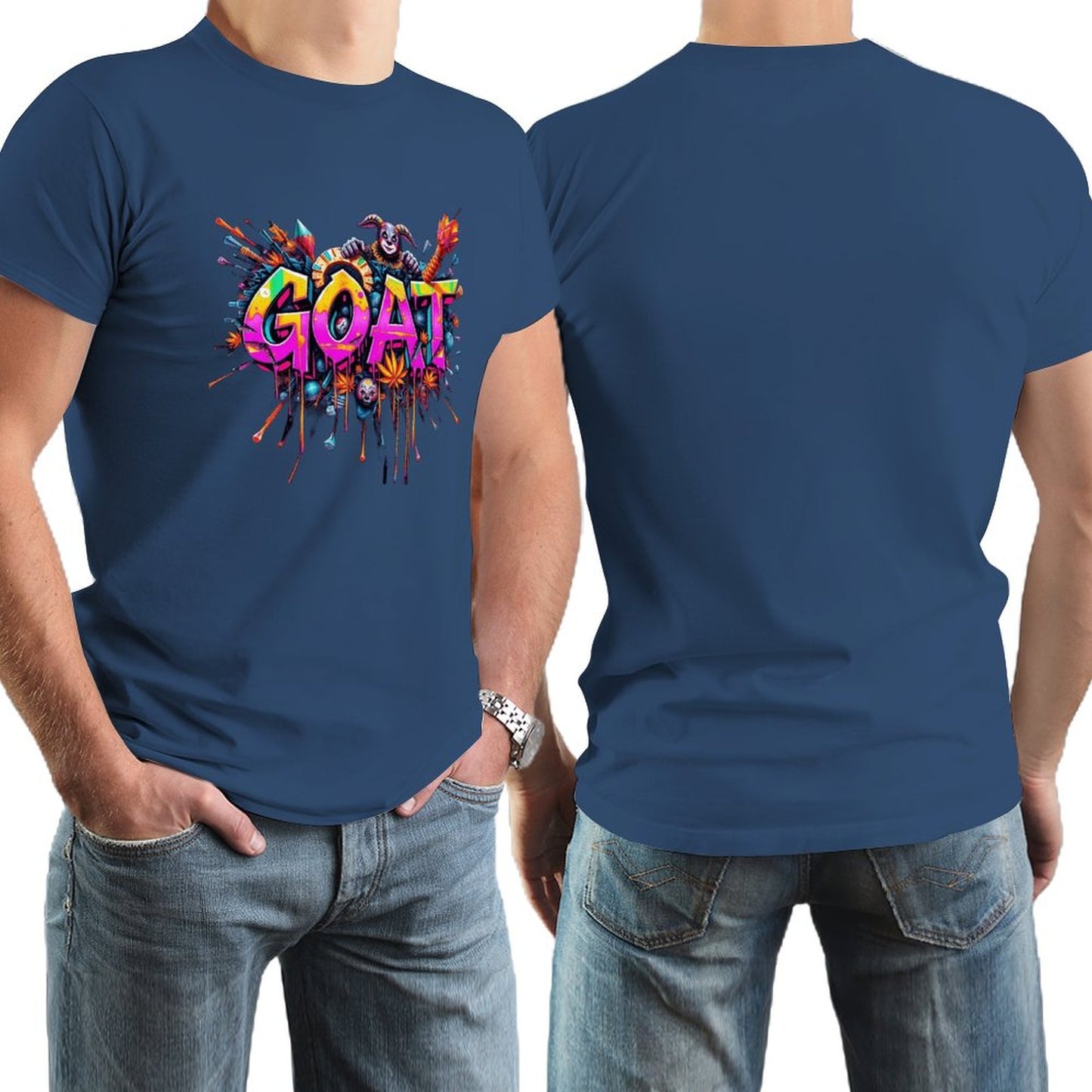 Munsieur New Skool Tee for Men – "GOAT" Elite Legacy Streetwear Tee