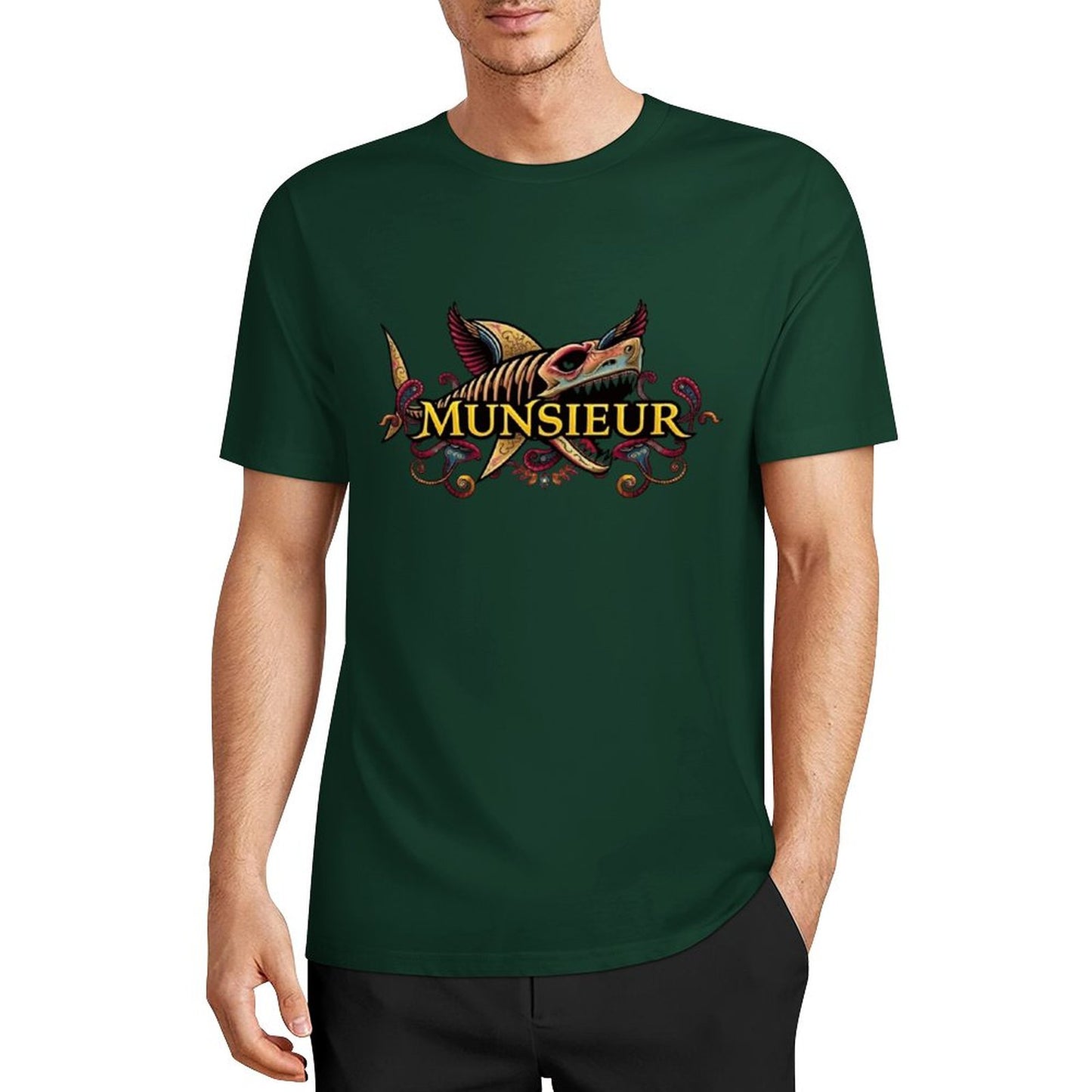 Men's Set Cotton Tee Design "Street Shark" by MUNSIEUR