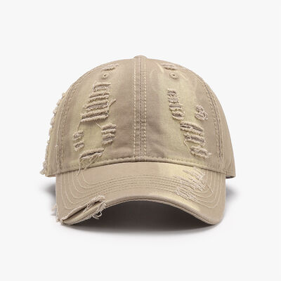 Distressed Adjustable Cotton Baseball Cap - Munsieur