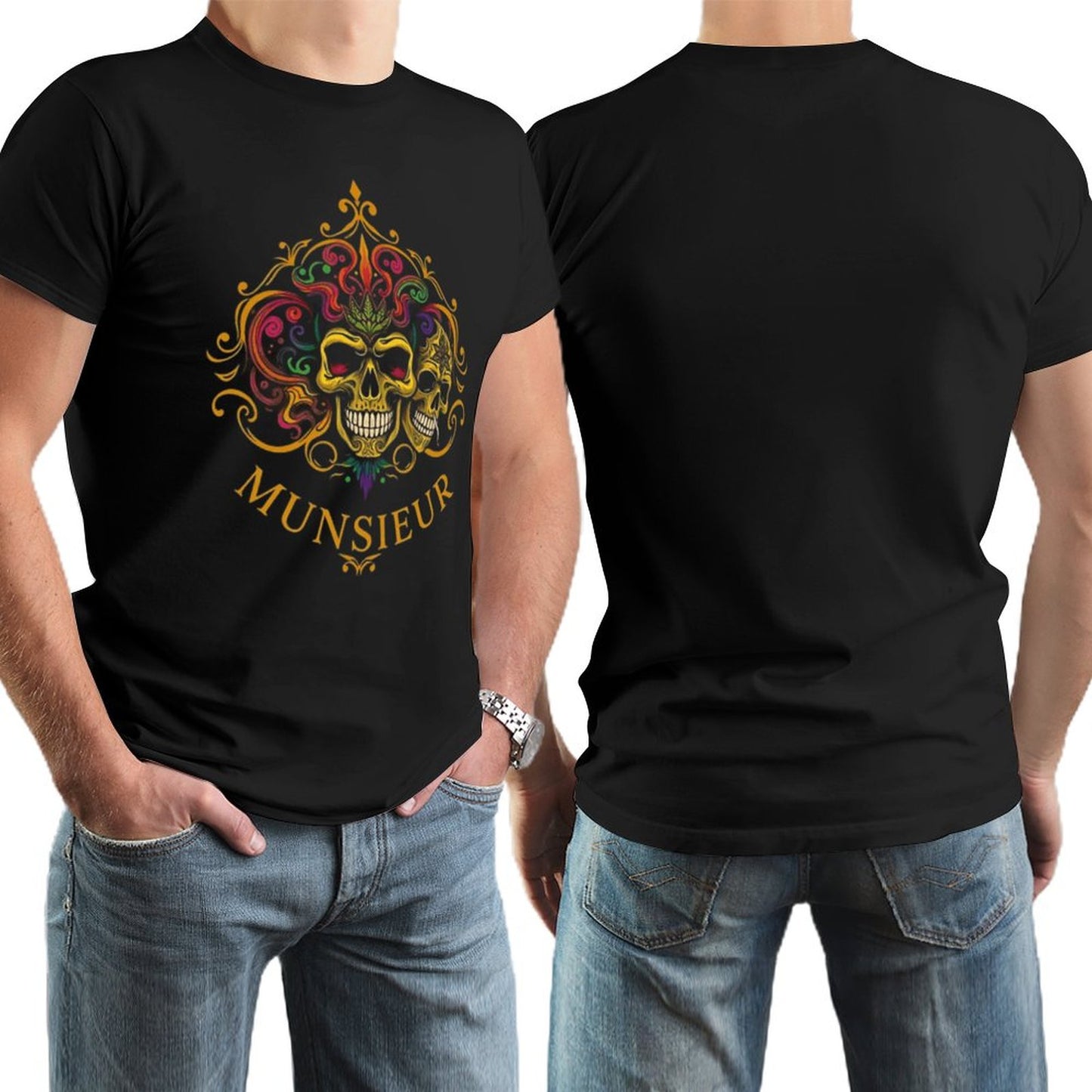 Men's Munsieur Brand Tee "Mardi Gras" Streetwear Design
