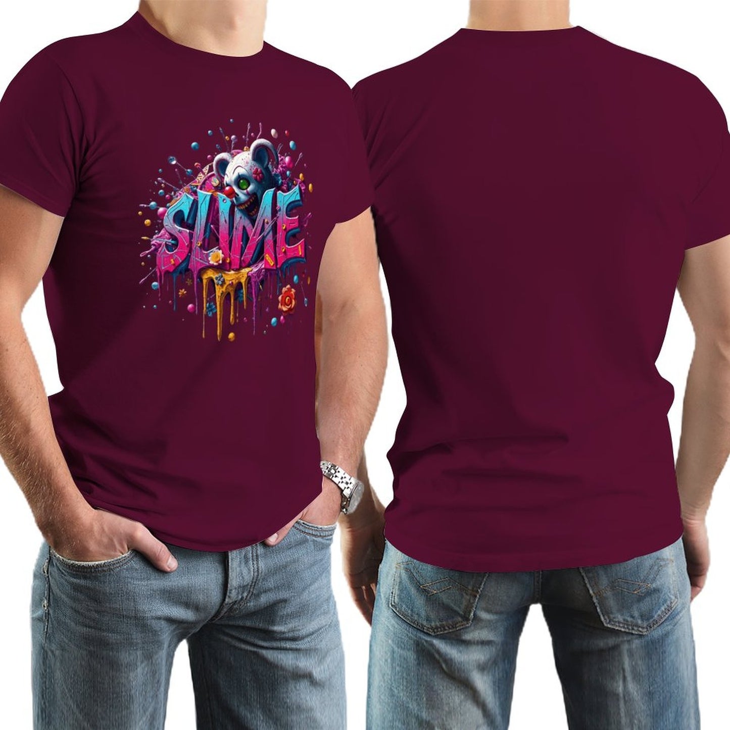 Munsieur New Skool Tee for Men – "Slime" Graphic Streetwear Tee