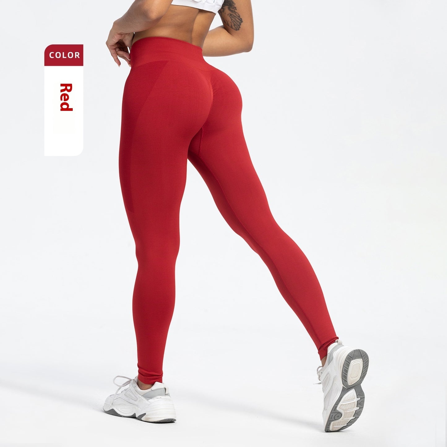 Women's Sports Fitness Seamless Hip Raise High Waist Yoga Leggings