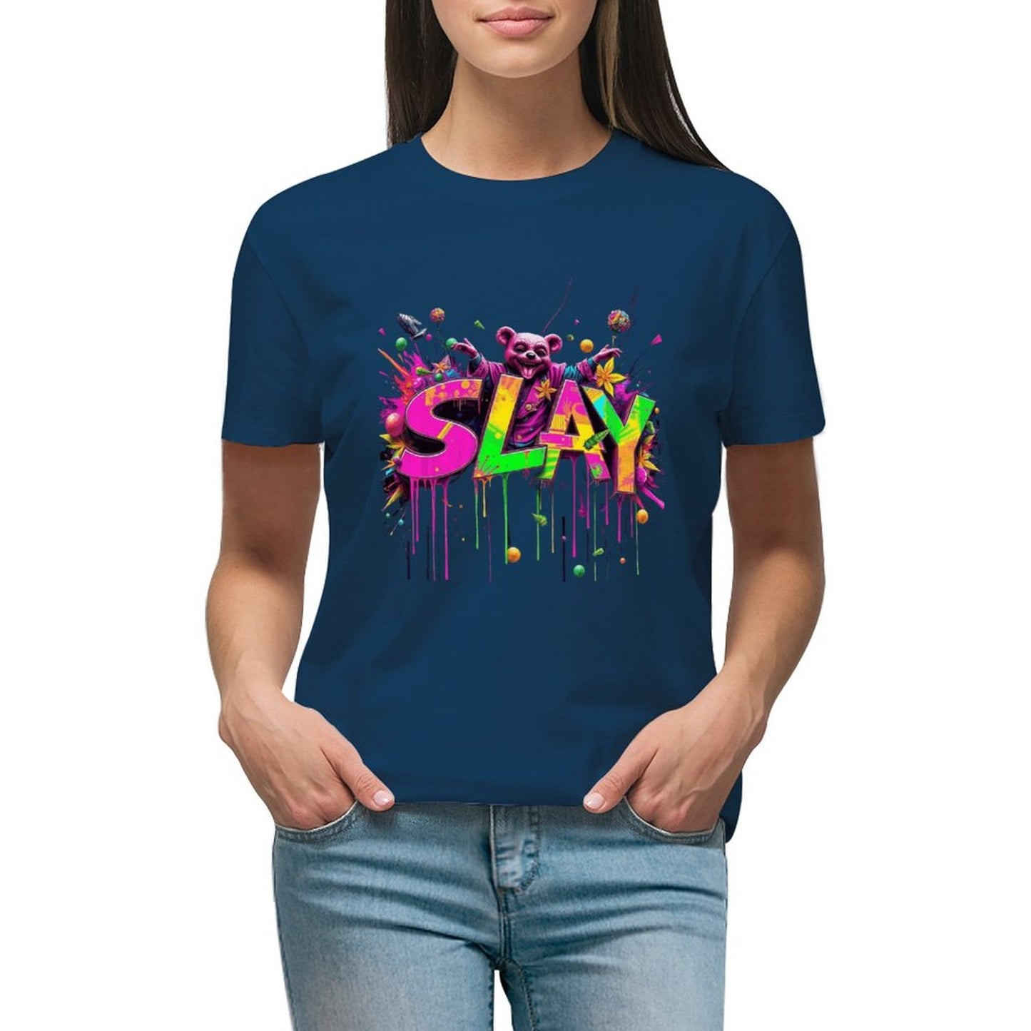 Women's T-shirt "Slay" Designer Streetwear Crown Co.π