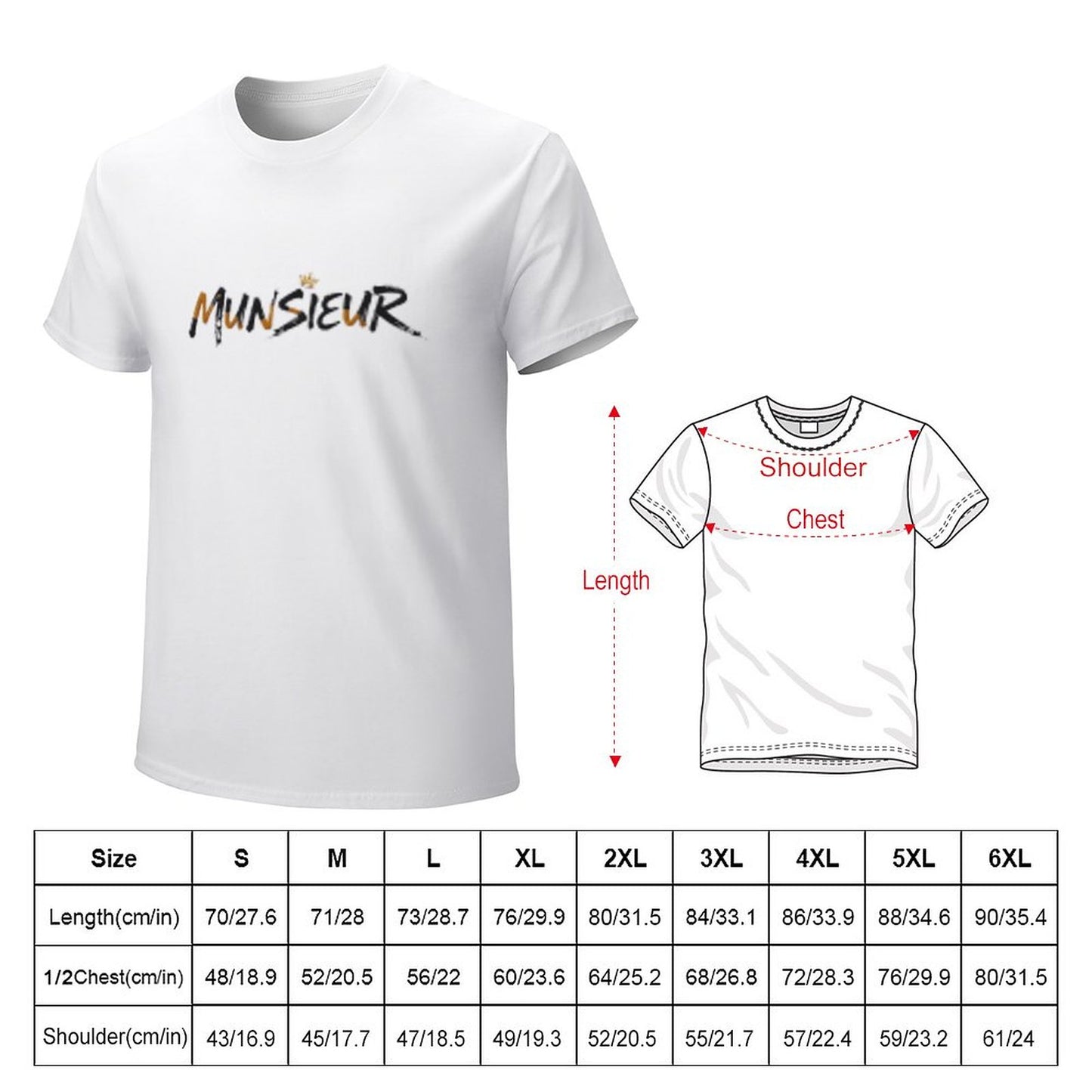 Munsieur Signature Men's Tee (High Definition & Front Printing)