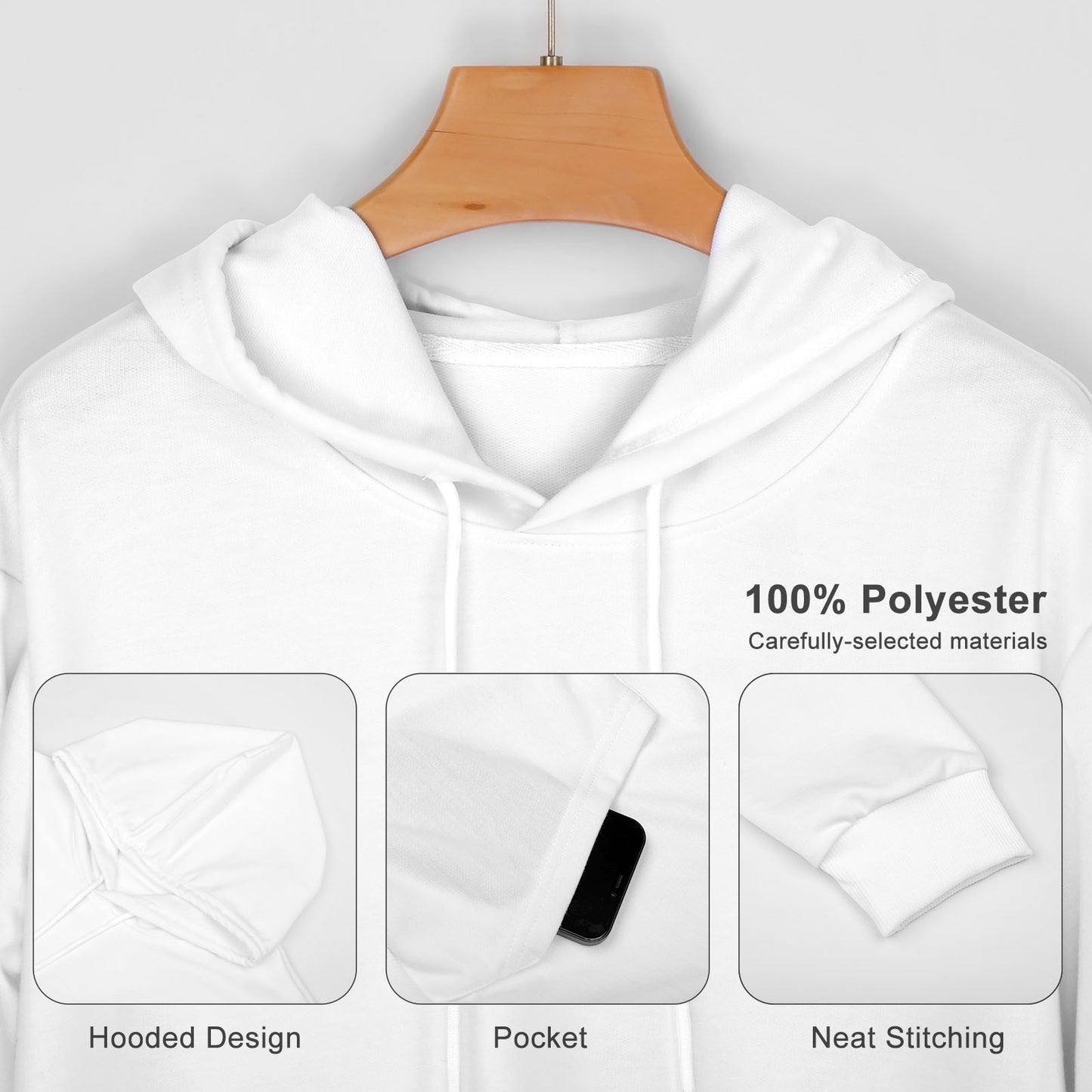 Munsieur Design Graphic Hoodie Set for Men "Hustle and Pray"