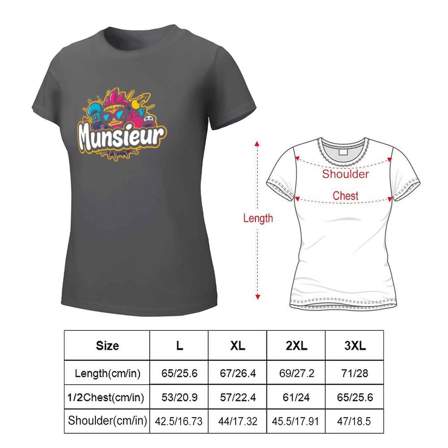 Munsieur T-Shirt for Women: Designed for Comfort, Styled for Impact for Her - Munsieur