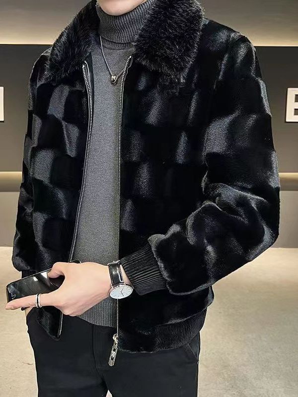 Fur Coat Men's Clothing Real Mink Skin