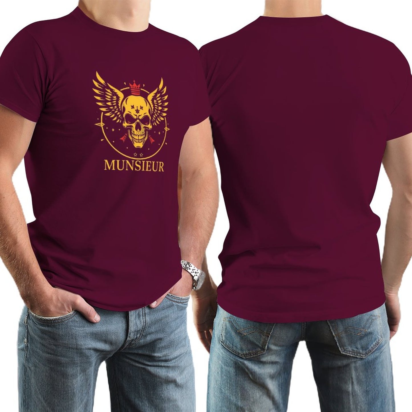 Men's Munsieur Branded Tee "Skull King" Streetwear Design