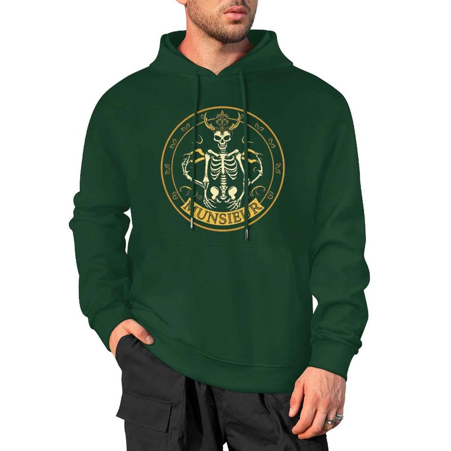 Munsieur Shadow Reaper: Luxe Skull Hoodie for Men - Munsieur
