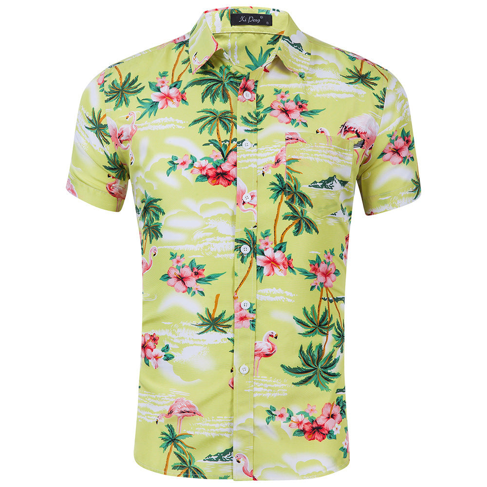 Casual floral beach short sleeve