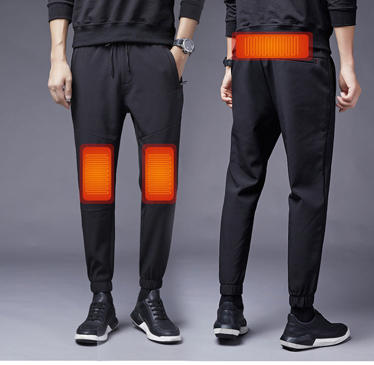 Men's USB Warm Heated Joggers Activewear Constant Temperature to Keep Warm