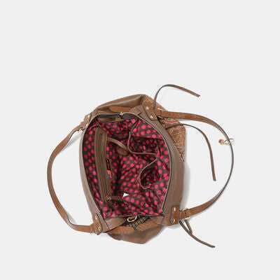 Nicole Lee USA Side Braided Tassel Inlaid Rhinestone Embroidery Hobo Bag - Munsieur