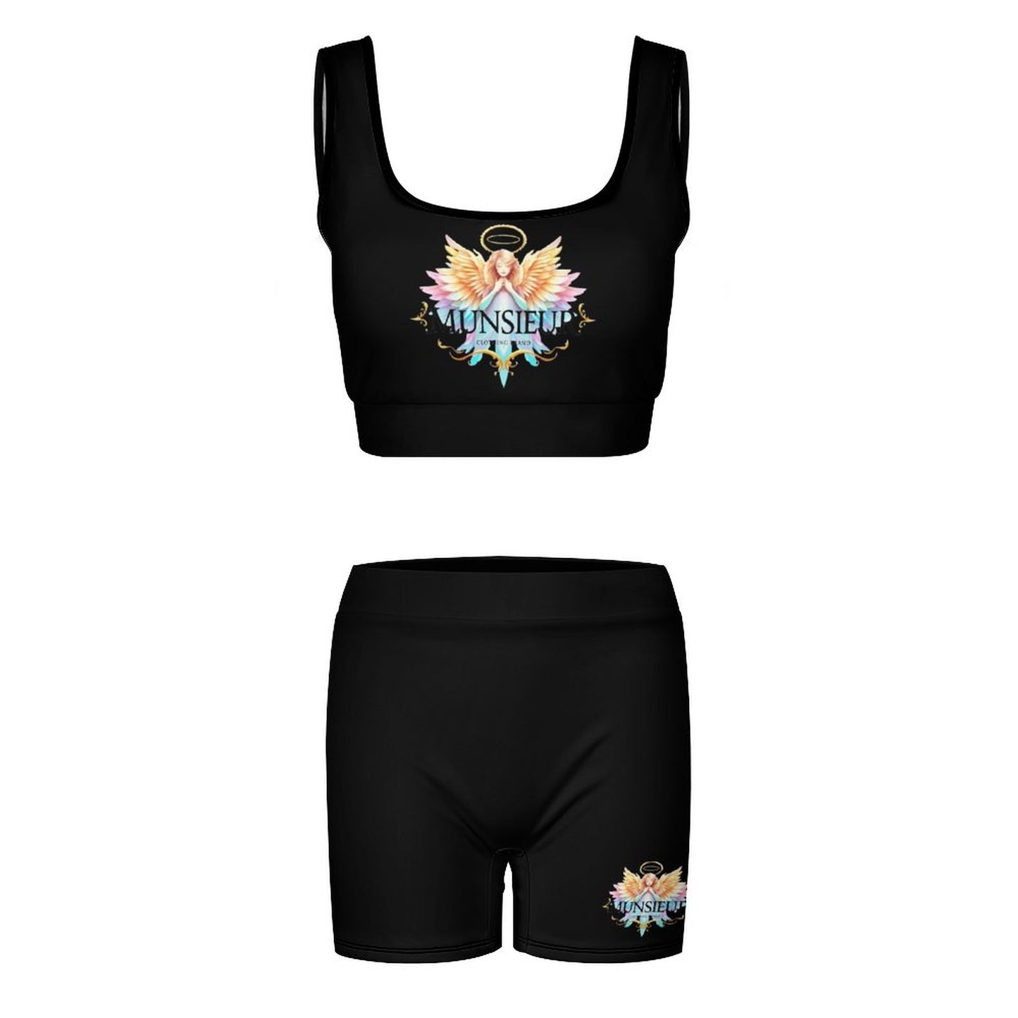 Munsieur Printed Yoga Workout Set