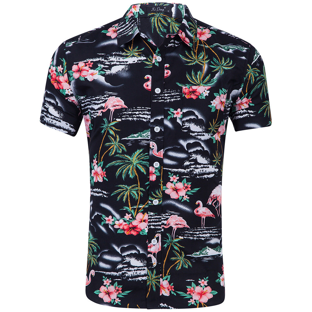 Casual floral beach short sleeve