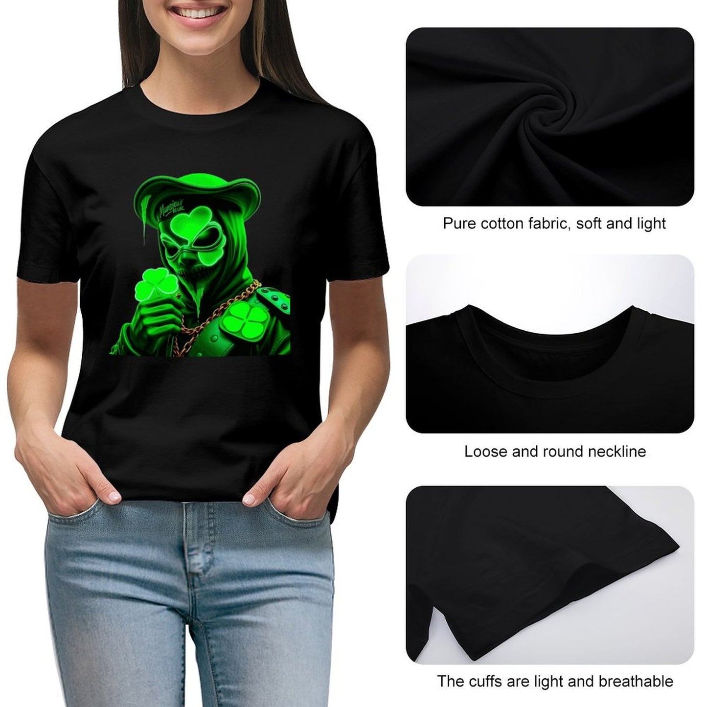 St. Patrick's Day Collection Women's Clover Gang Poet T-shirt