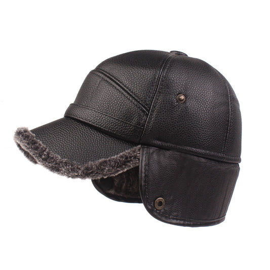 Leather Hat Retro Vibe Hat Warm Fashion