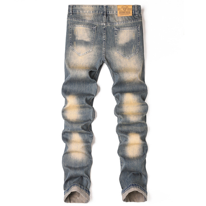Men's Designer Ripped Pants Old Style 8776