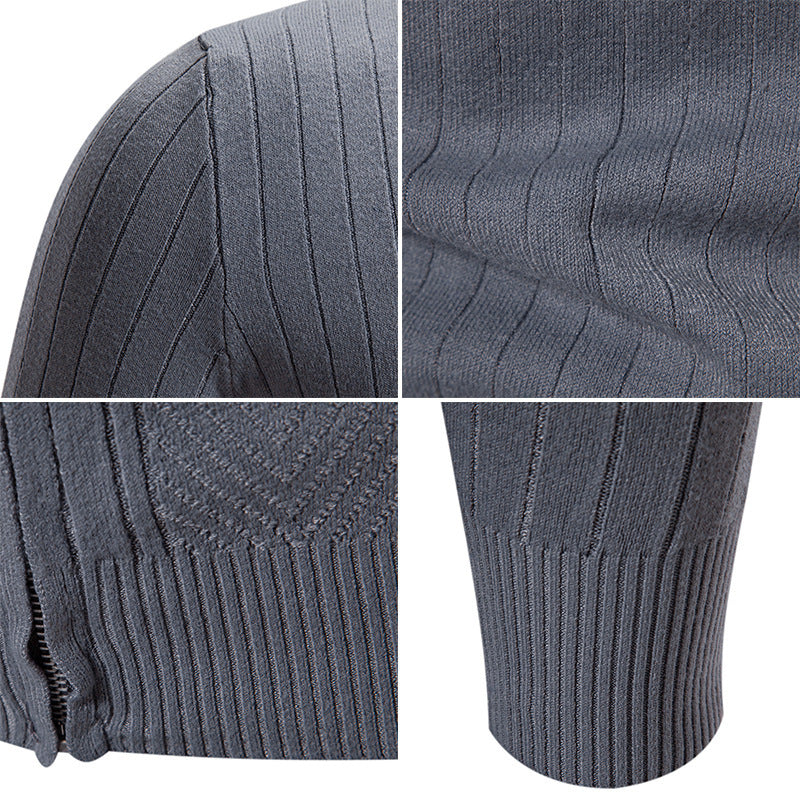 Solid Color Zipper Cardigan Hoodie For Men