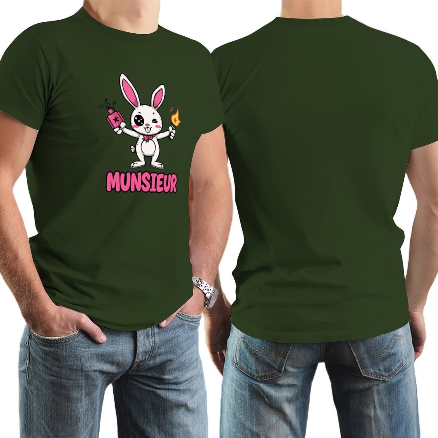 Munsieur Tee for Men Easter Bunny Collection "Strike" Designer Tee