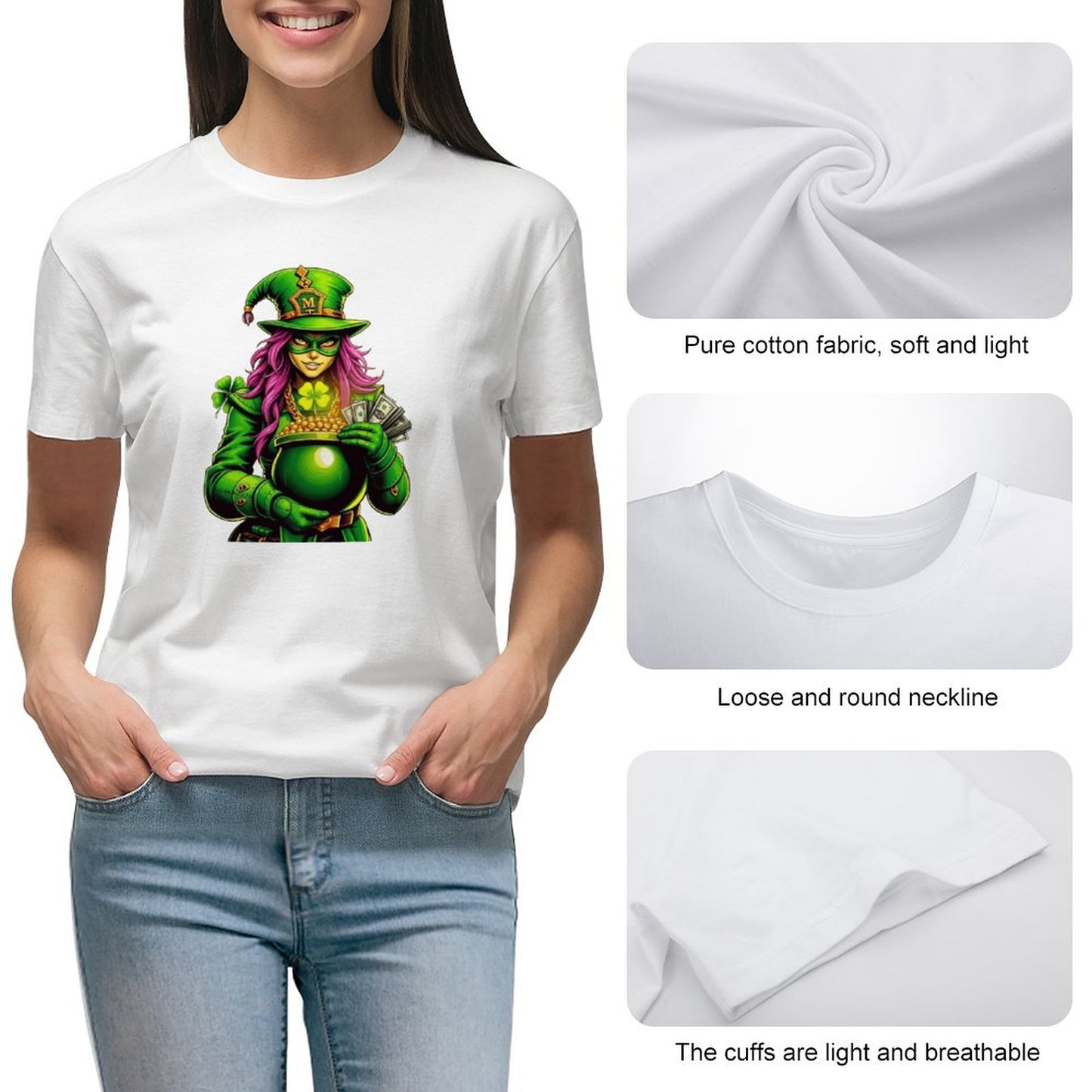 St. Patrick's Day Collection Leprechaun Mafia "Kimberly" T-shirt for Women
