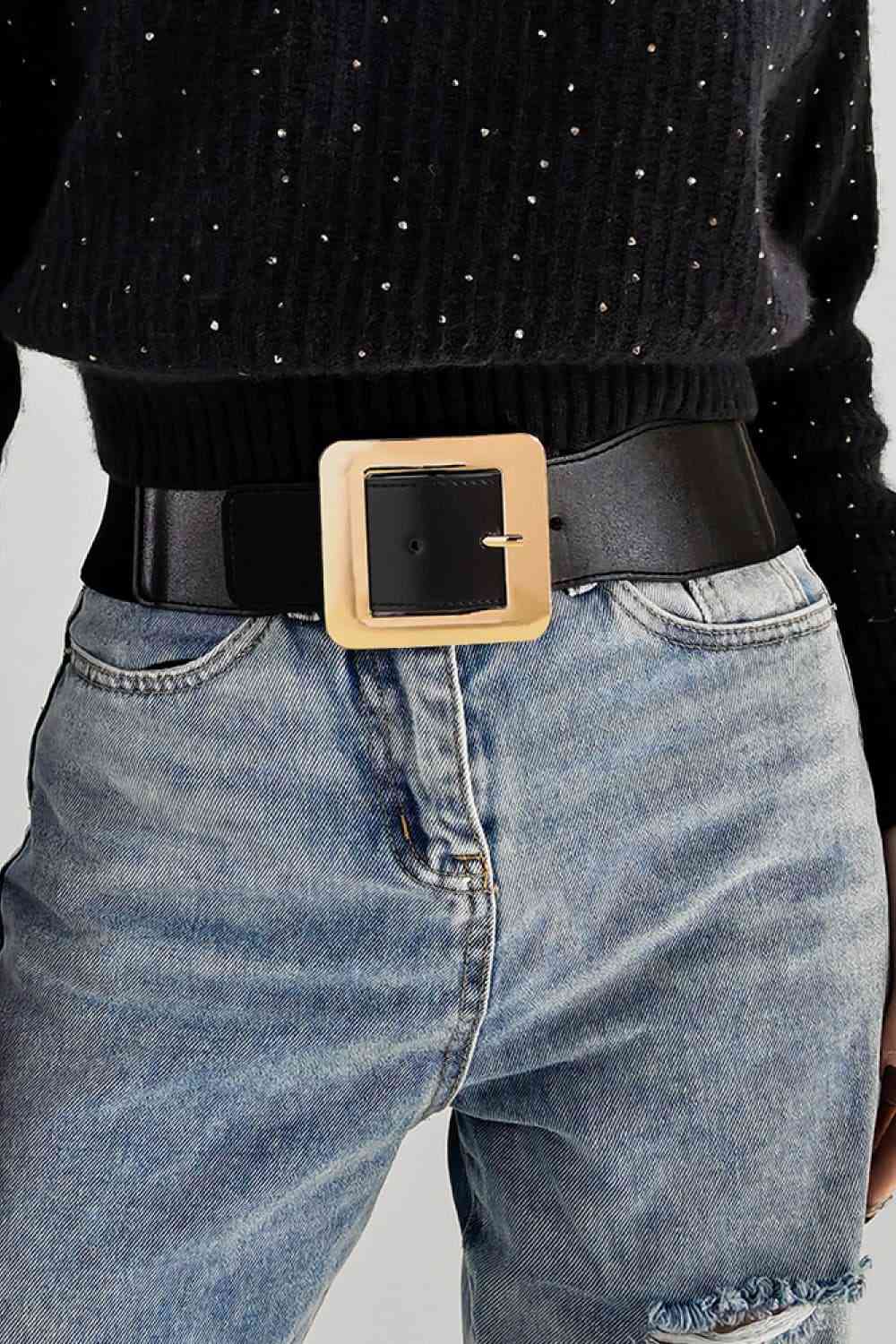 Alloy Buckle PU Leather Belt - Munsieur
