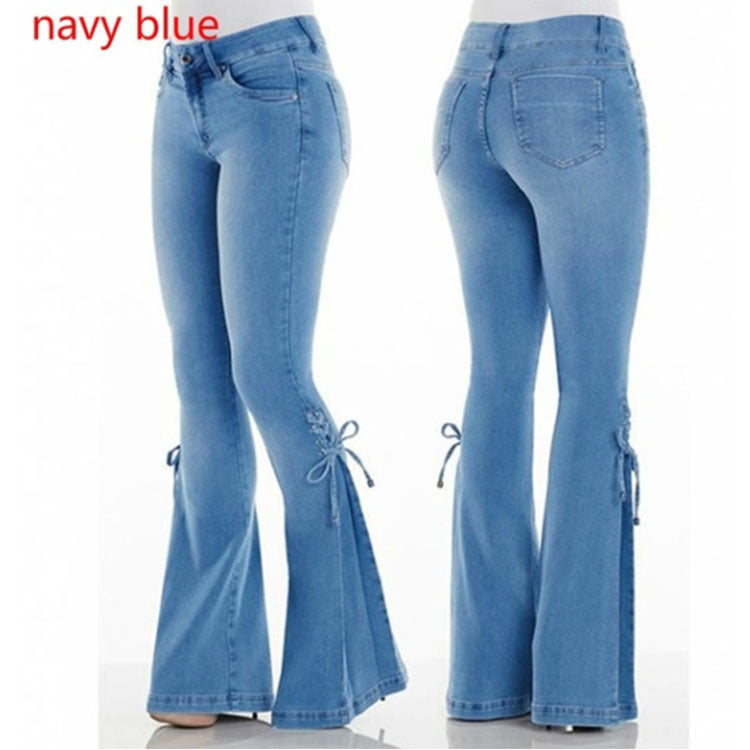 Women's Jeans Mid-Waisted Denim Stretch Jeans