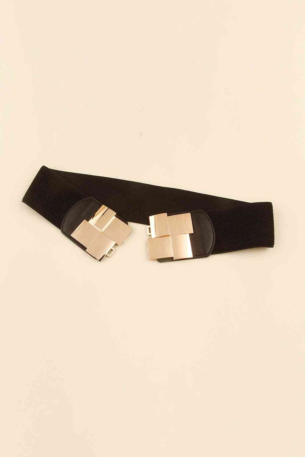 Geometric Buckle Elastic Wide Belt - Munsieur
