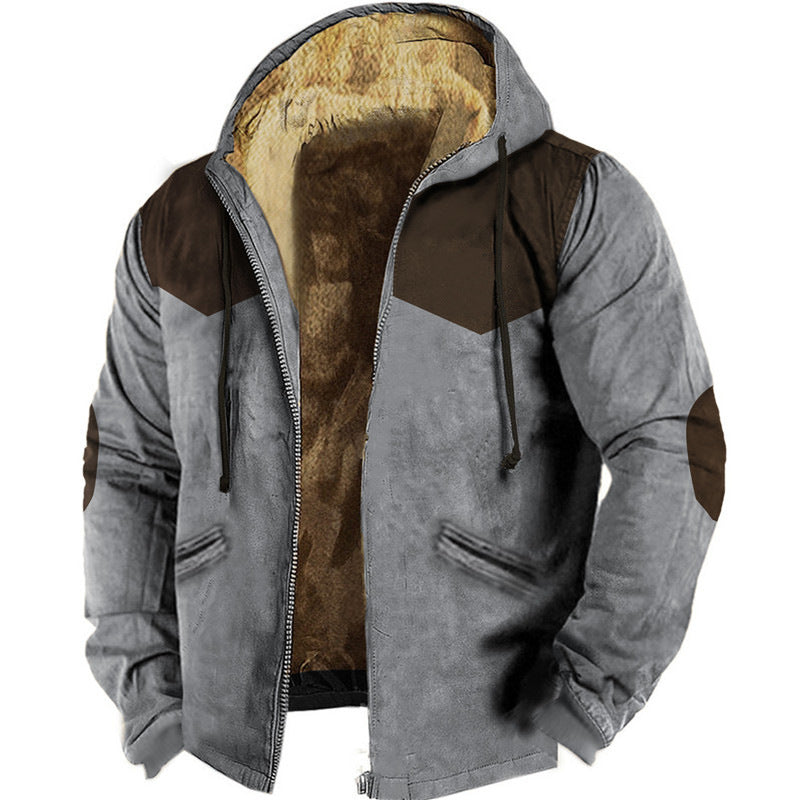 3D Printed Hood Lining Cotton-padded Coat