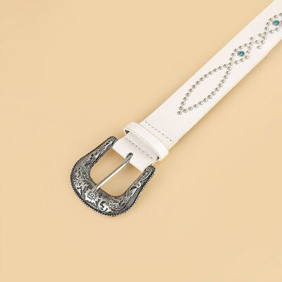 PU Leather Rhinestone Belt - Munsieur