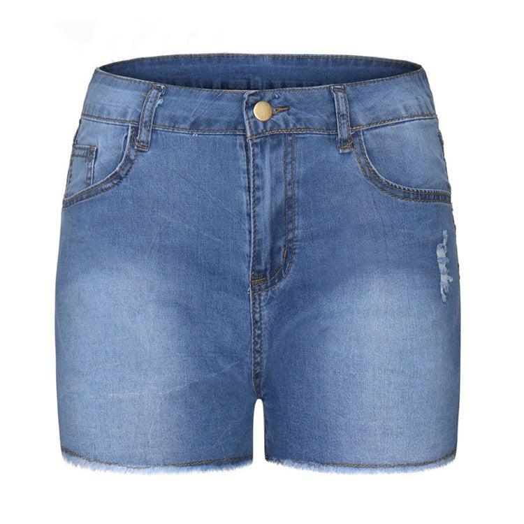 Women's Stretch Bottoms Slim Fit Ripped Tassel Denim Bottoms