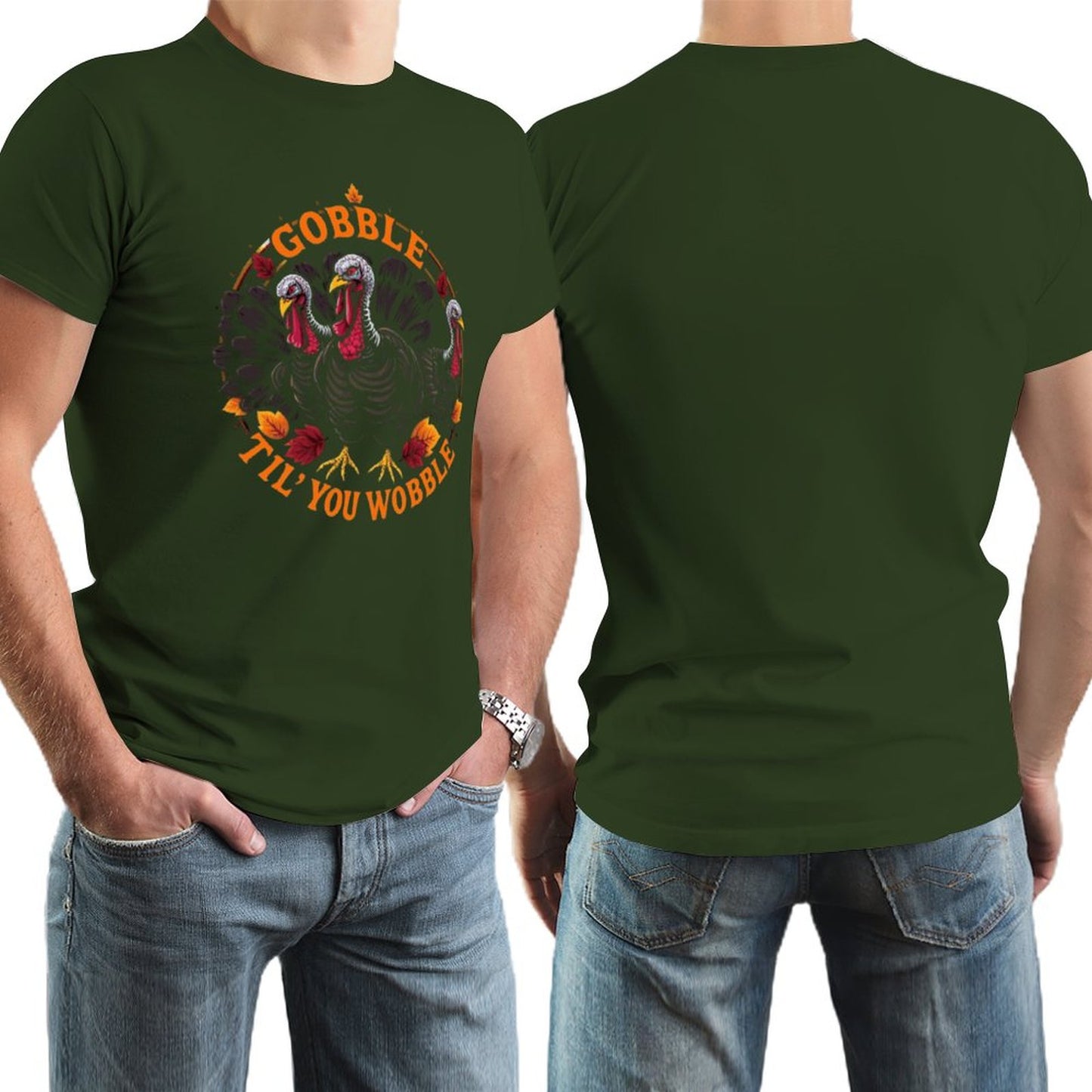 **SALE** Munsieur Men's Tee Thanksgiving Collection "Gobble Til' You Wobble"
