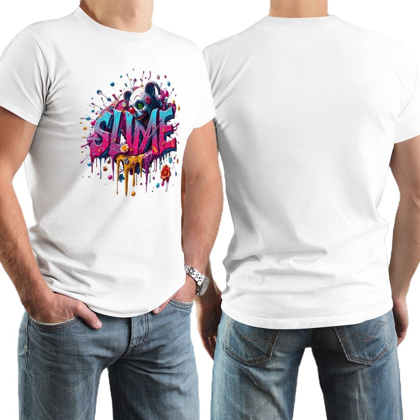 Munsieur New Skool Tee for Men – "Slime" Graphic Streetwear Tee