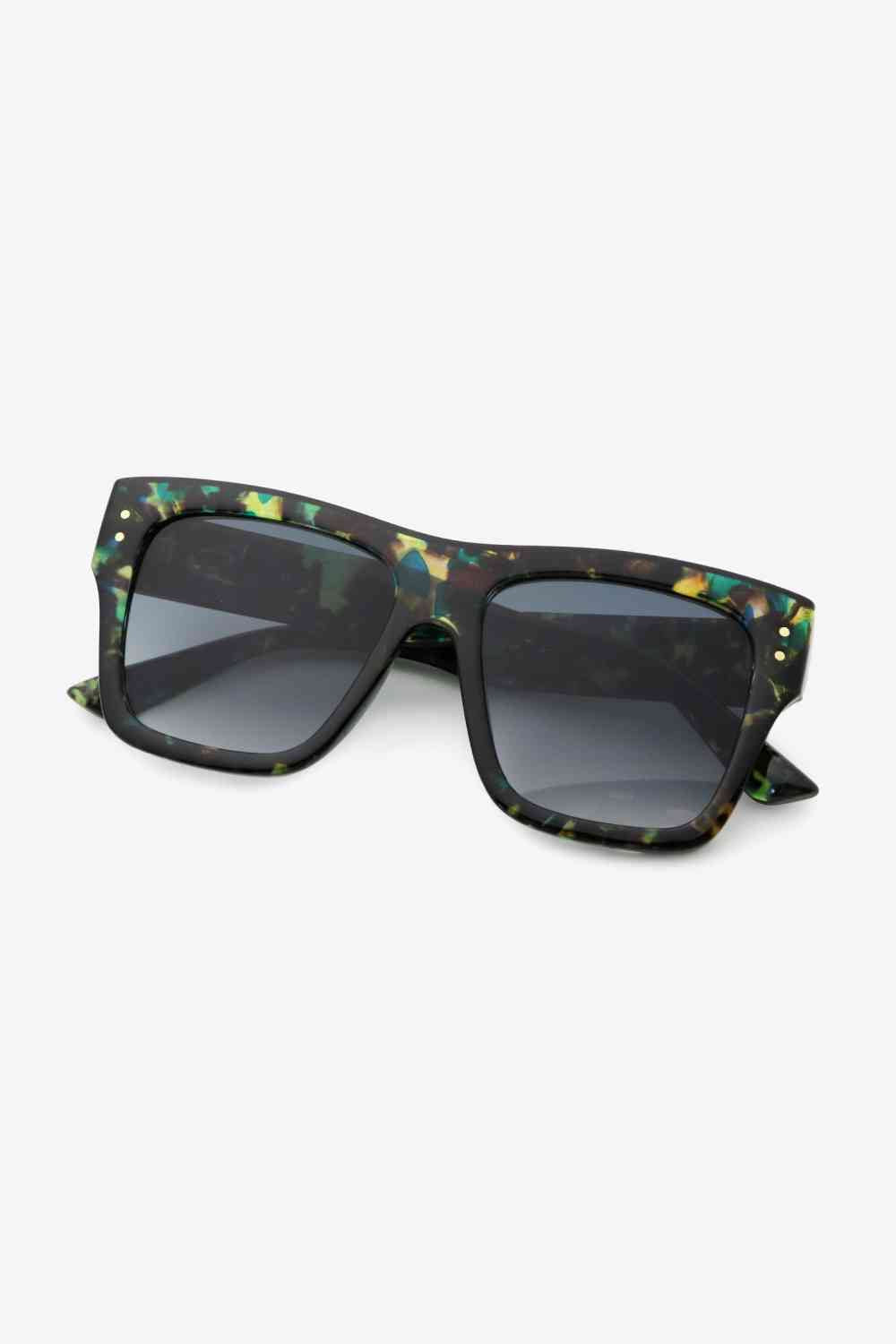 UV400 Patterned Polycarbonate Square Sunglasses - Munsieur