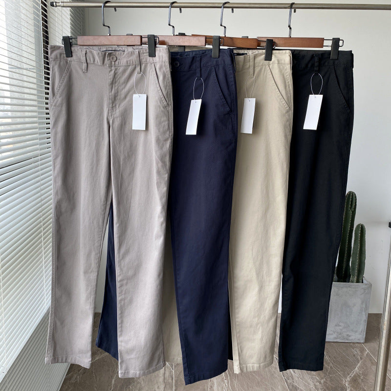 Four-sided Elasticity Autumn New Men's Casual Pants Solid Color