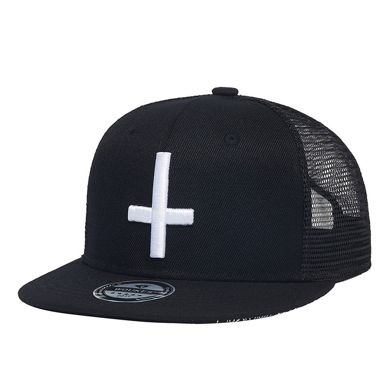 Hip Hop Hat Mesh Cap Street Wild Cross Embroidered Baseball