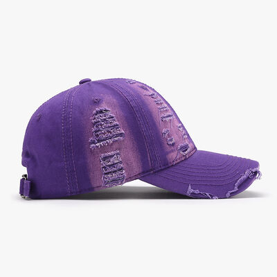 Distressed Adjustable Cotton Baseball Cap - Munsieur