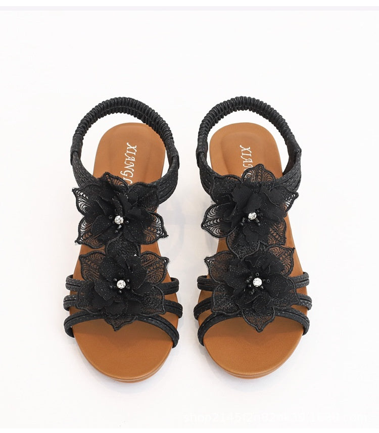 Women's Roman Bohemian Retro Flower Vacation Sandals
