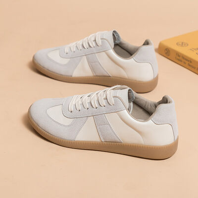 Lace Up Round Toe Sneakers - Munsieur