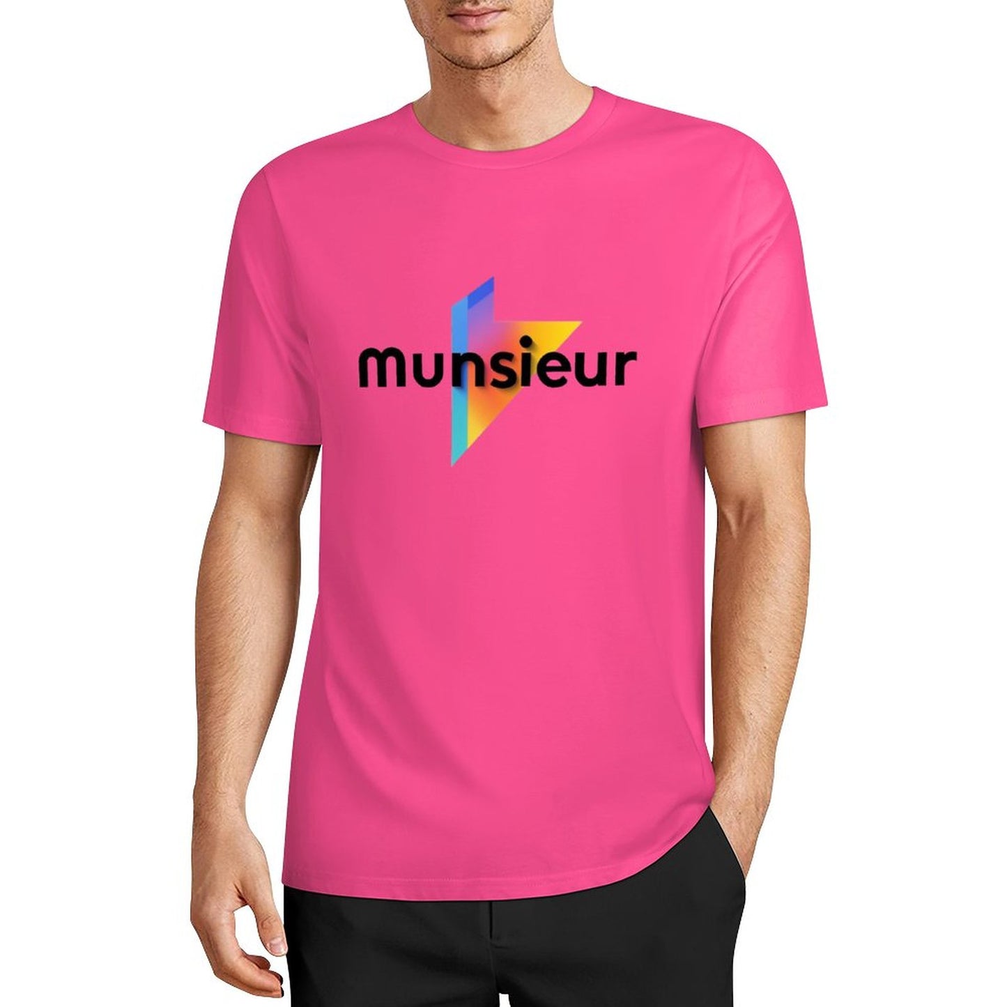 Cool Munsieur graphic Tee Cotton Men's breathable