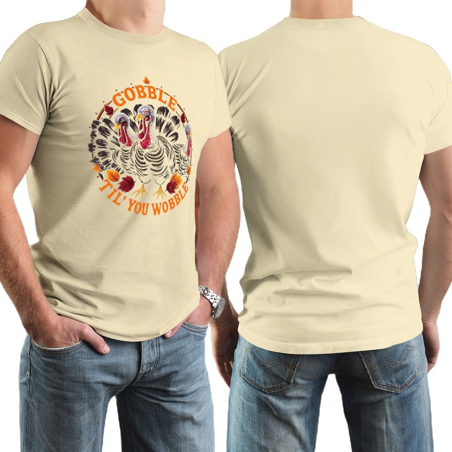 **SALE** Munsieur Men's Tee Thanksgiving Collection "Gobble Til' You Wobble"