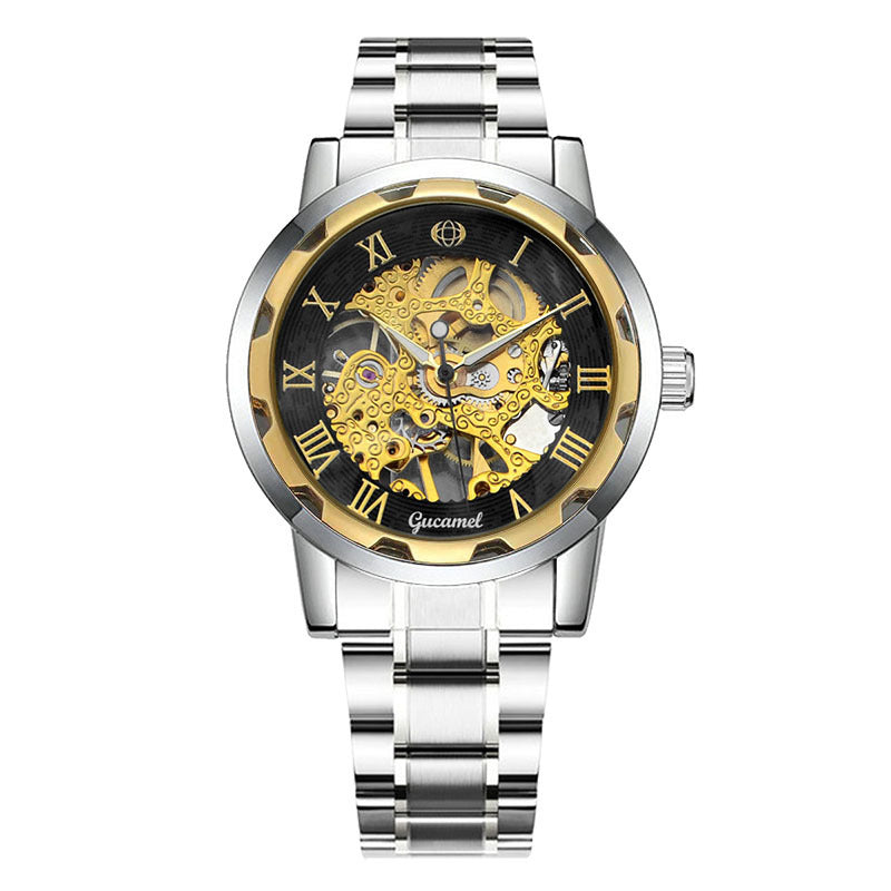 Strip Hollow Gold Manual Mechanical Watch