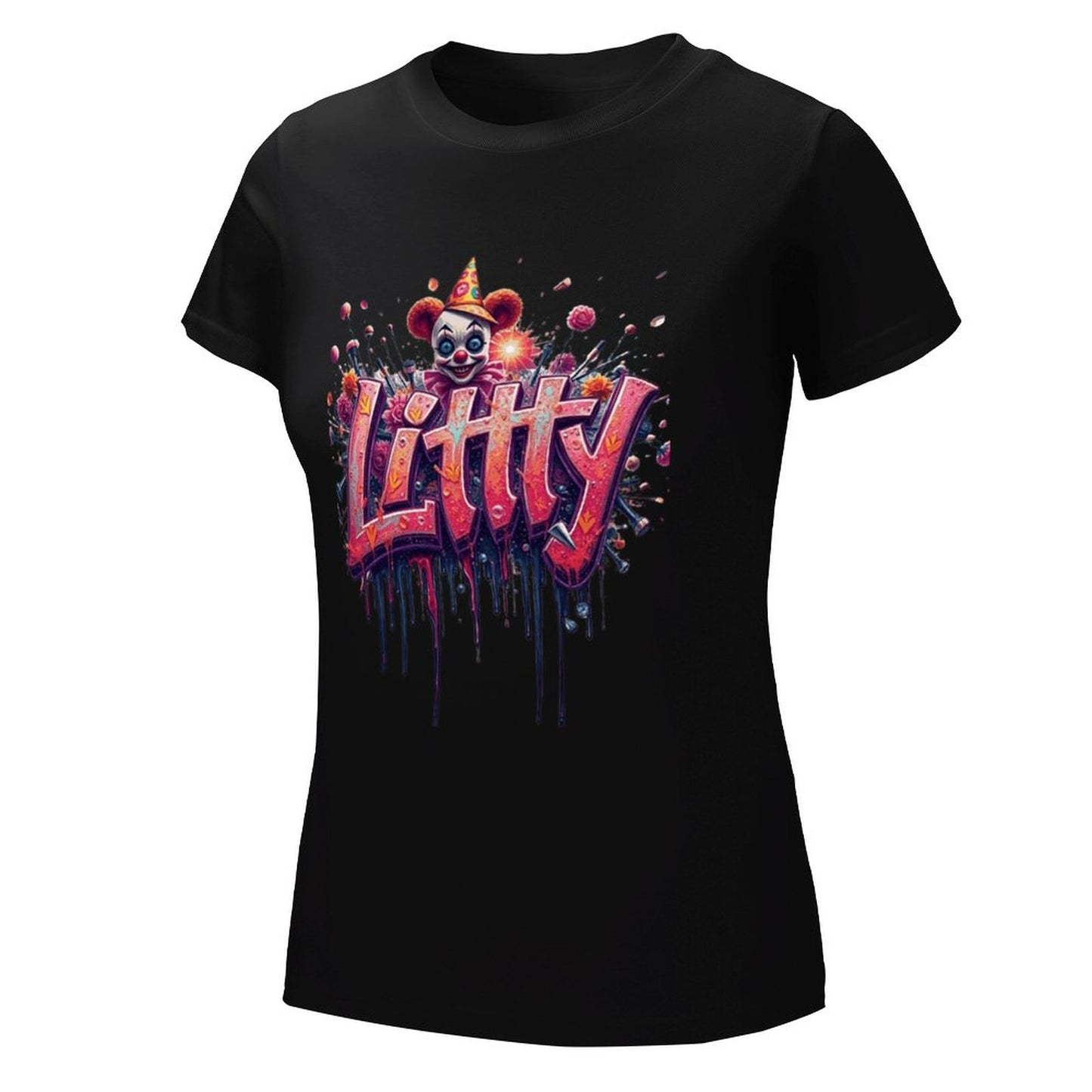 Munsieur Designer T-shirt for Women "Littty" Drip With Confidence Streetwear for Her